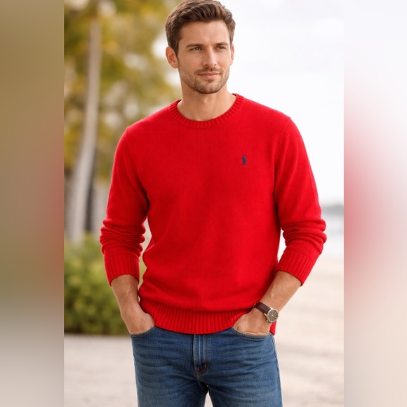 Polo Ralph Lauren Other - NWT Polo Ralph Lauren Vibrant Red Crewneck Sweater Size Authenticated
